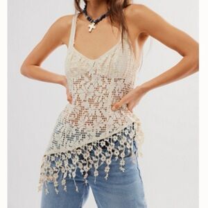 Free People Crochet Lace Tank Top